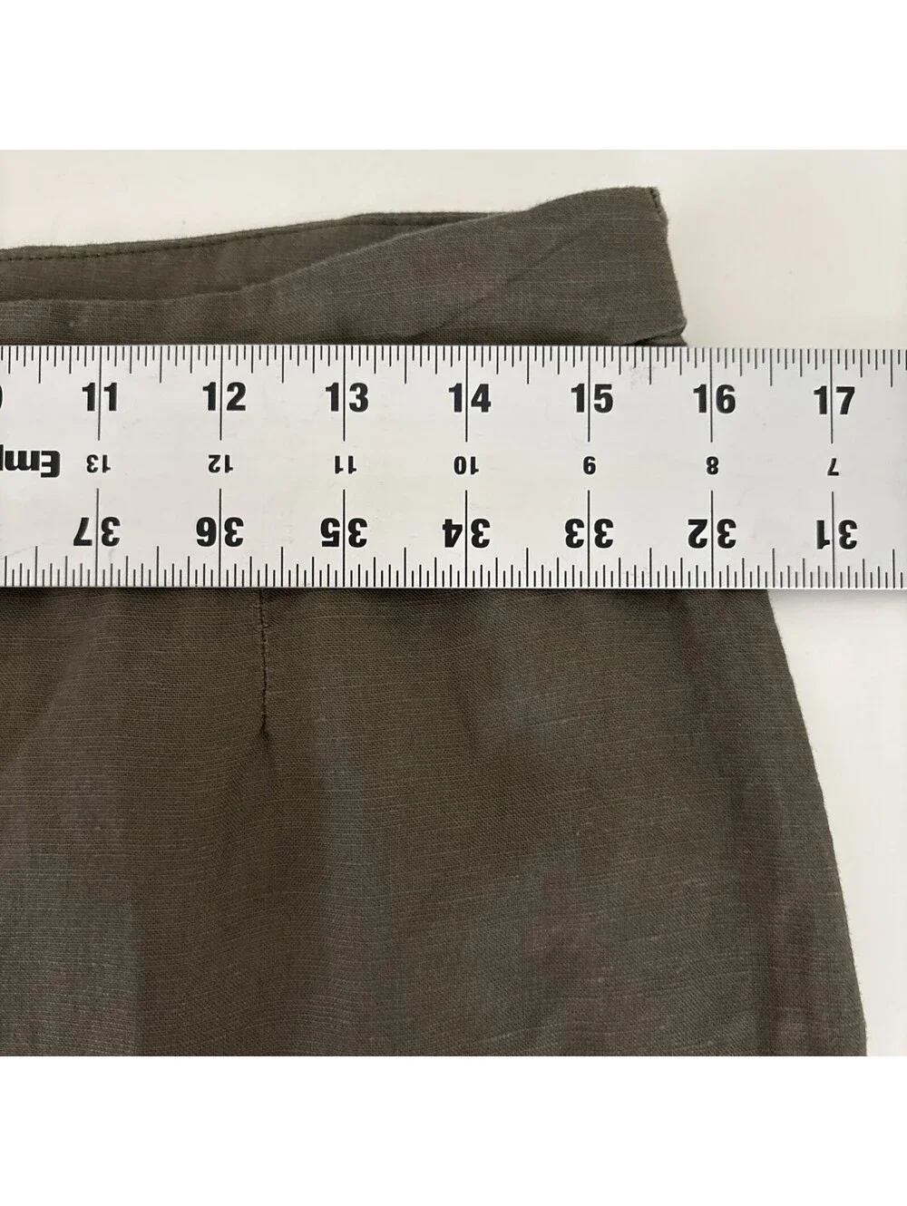 Womens Linen Blend 6 Pants The Colette Wide Leg Cuffed Lagenlook Minimalist